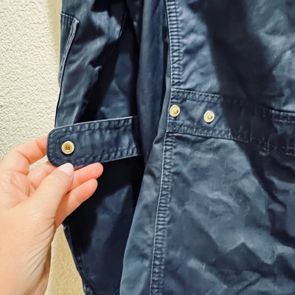 J. Crew Coated Navy Jacket Size Small - Picture 7 of 8